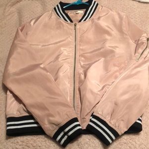 Satin zip up jacket